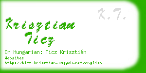 krisztian ticz business card