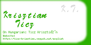 krisztian ticz business card